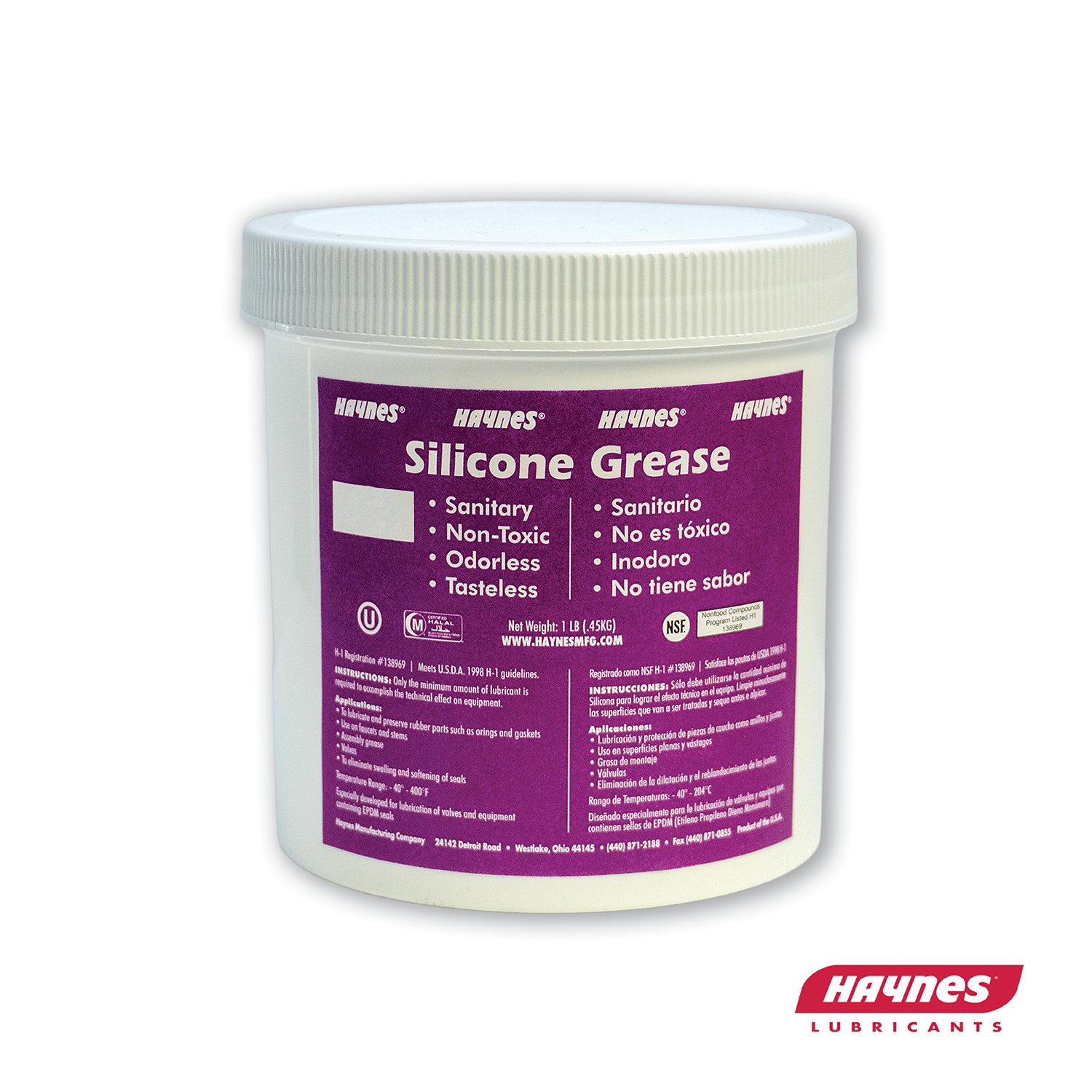 Haynes Silicone Grease (1 lb. Pail) – Haynes Manufacturing