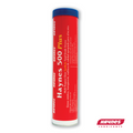 Red tube of Haynes 500 Plus lubricant on a white background