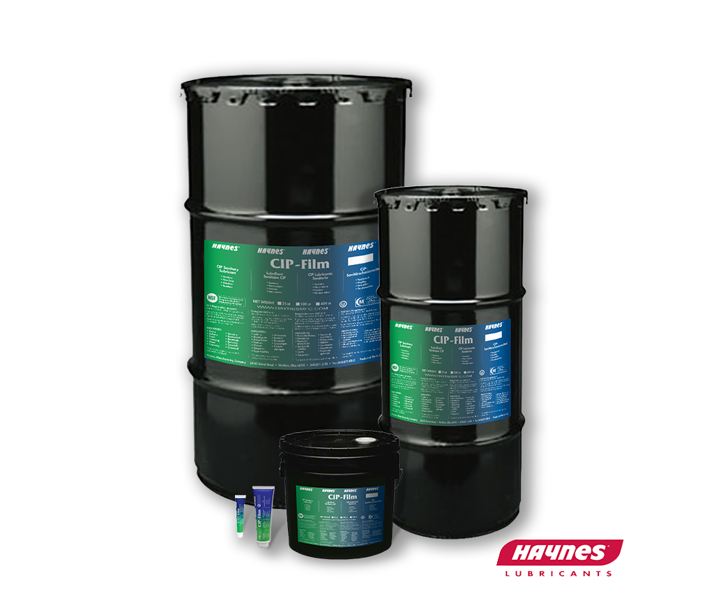 Set of black oil drums with green labels featuring the Havens Lubricants logo on a white background.