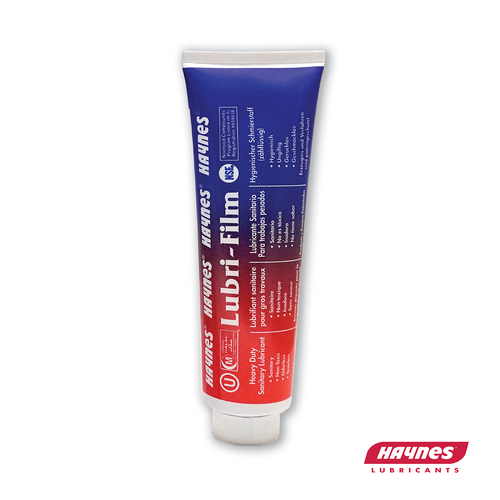 Haynes Lubri-Film tube on a white background