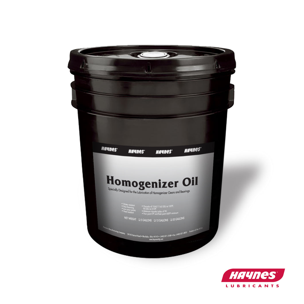 Haynes Homogenizer Oil - 5 Gallon Pail